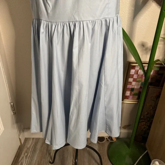 Reformation Cherrie Dress Blue sz 12 - Picture 3 of 12